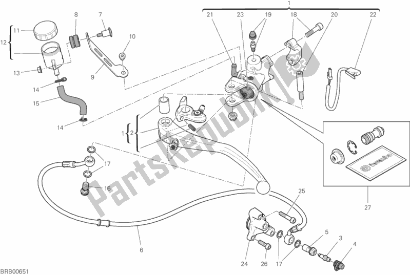 All parts for the Clutch Control of the Ducati Superbike Panigale V4 S Thailand 1100 2019